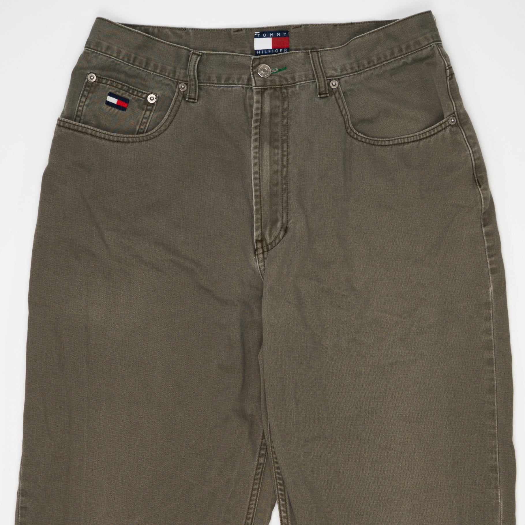 Vintage 90s Tommy Hilfiger Brown Jeans (33 x 32) | Rebalance Vintage.