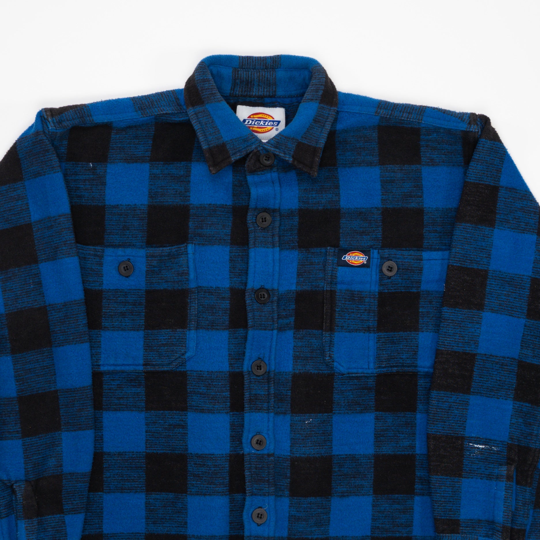 Vintage Blue + Black Dickies Checkered Button Up (M/L) | Rebalance Vintage.