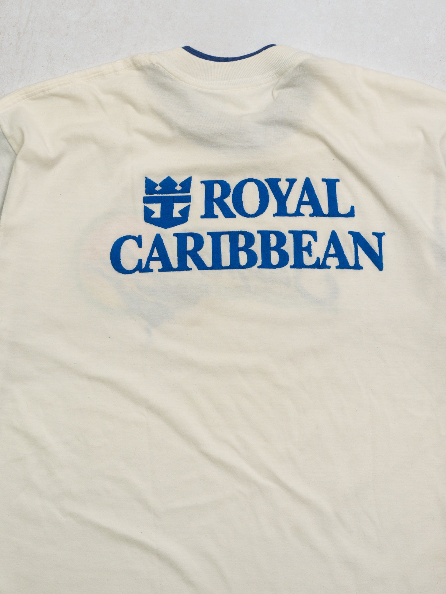 Vintage 70s White + Blue SeaTrek Scuba Tee (L)