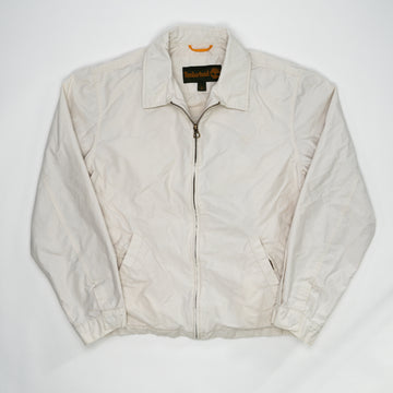 Vintage White Timberland Light Bomber Jacket (L) | Rebalance Vintage.