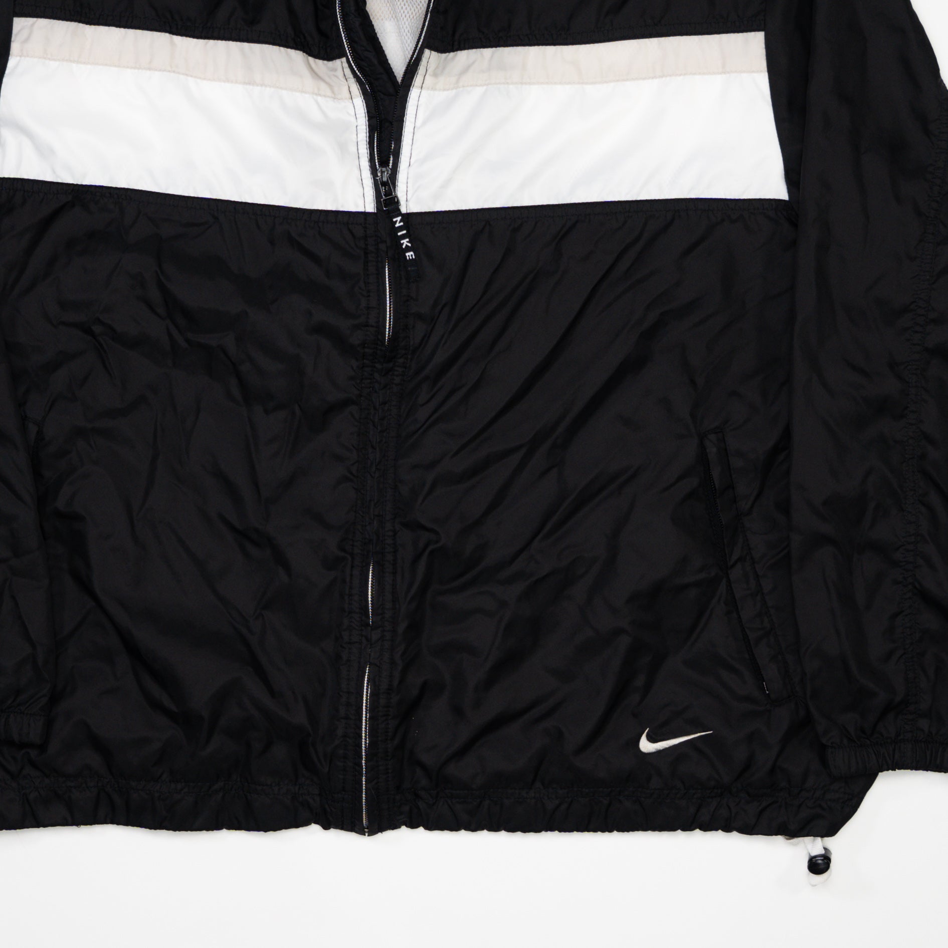 Vintage Black/White/Beige Nike Windbreaker (L)