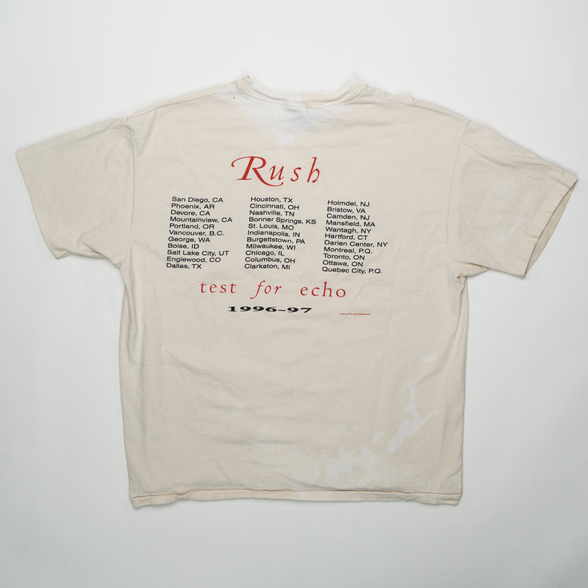 Vintage '96 Rush Test for Echo Tee (M) | Rebalance Vintage.