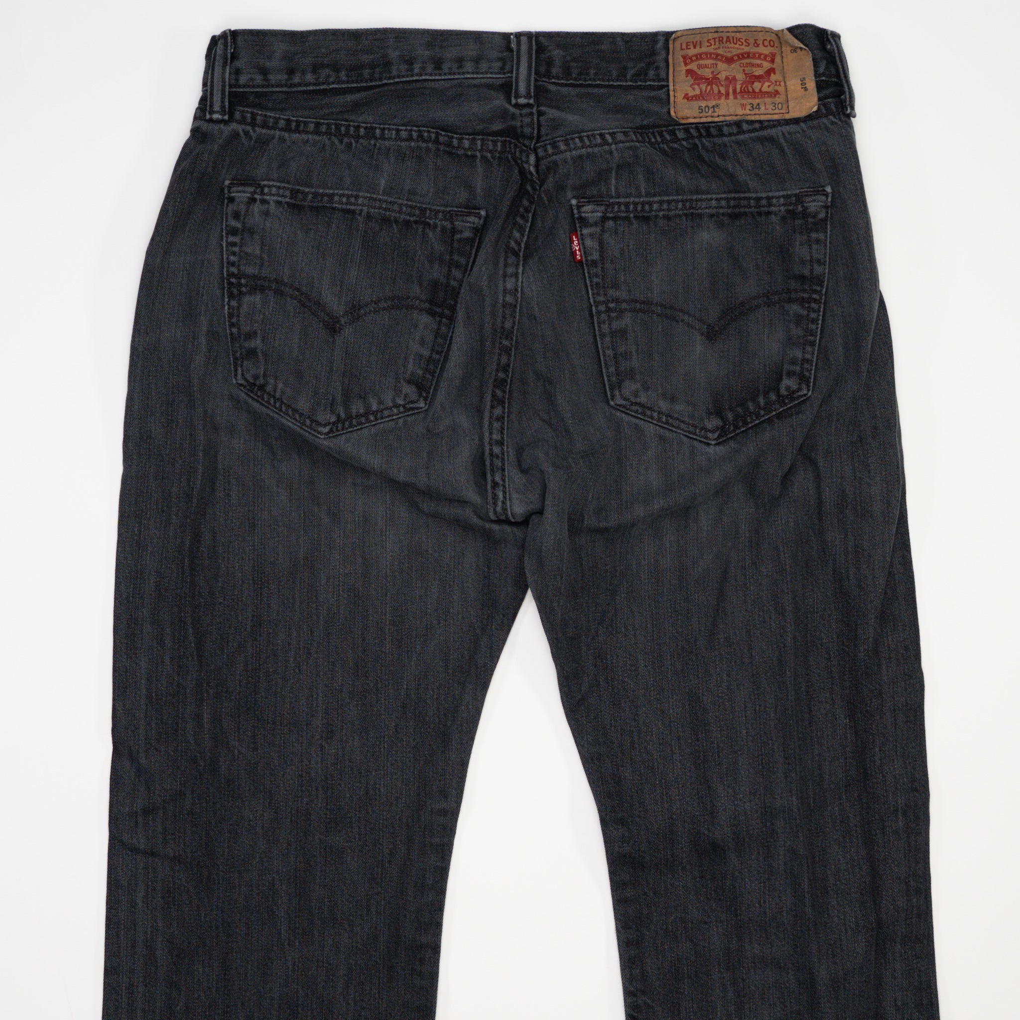Vintage Grey Levi 501 Straight Leg Jeans (34 x 30)
