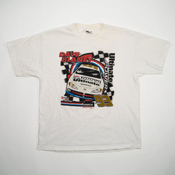 Vintage White Dave Blane 93 Racing Tee (M) | Rebalance Vintage.