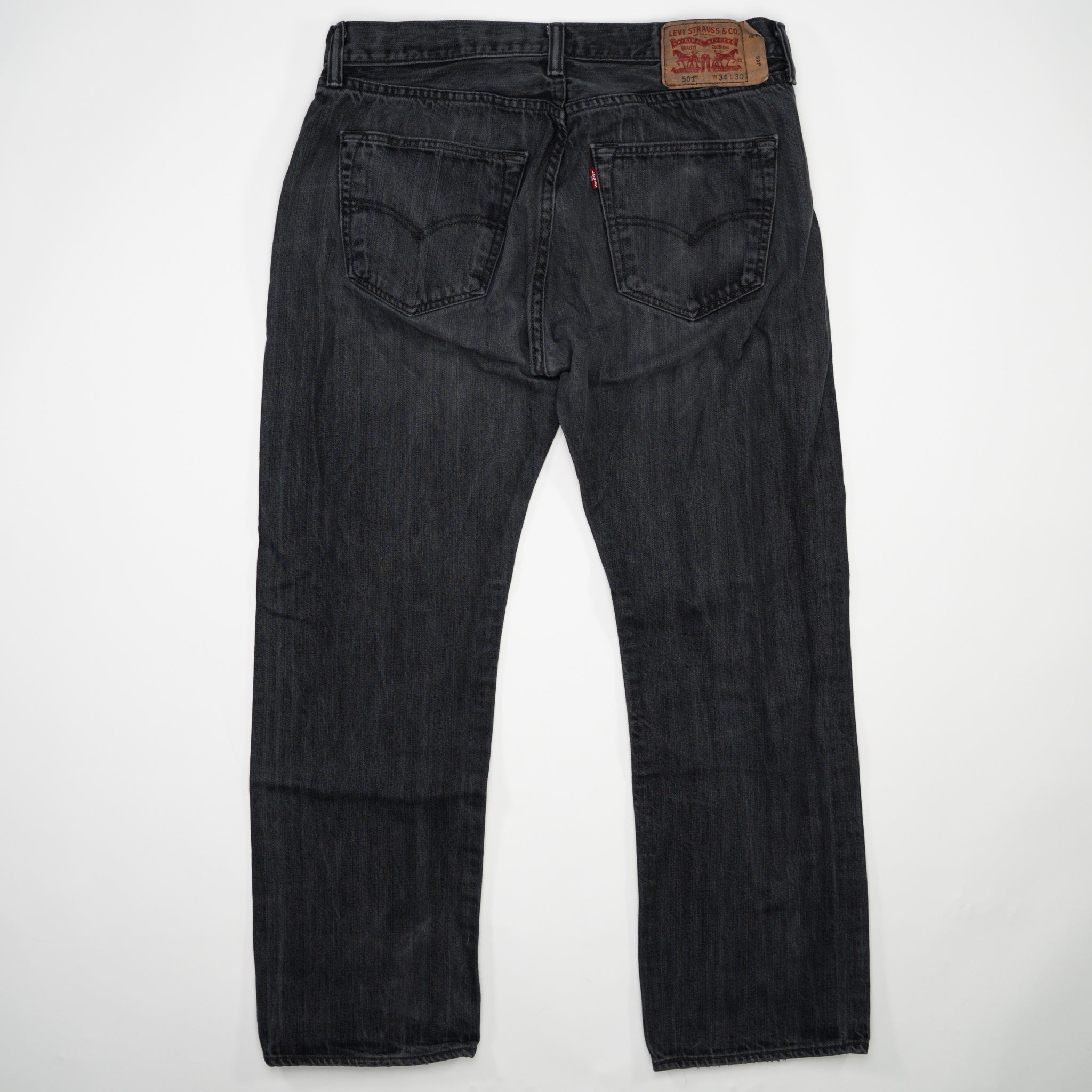 Vintage Grey Levi 501 Straight Leg Jeans (34 x 30)