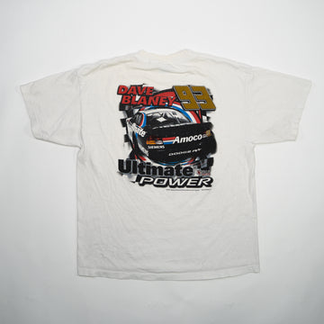 Vintage White Dave Blane 93 Racing Tee (M) | Rebalance Vintage.
