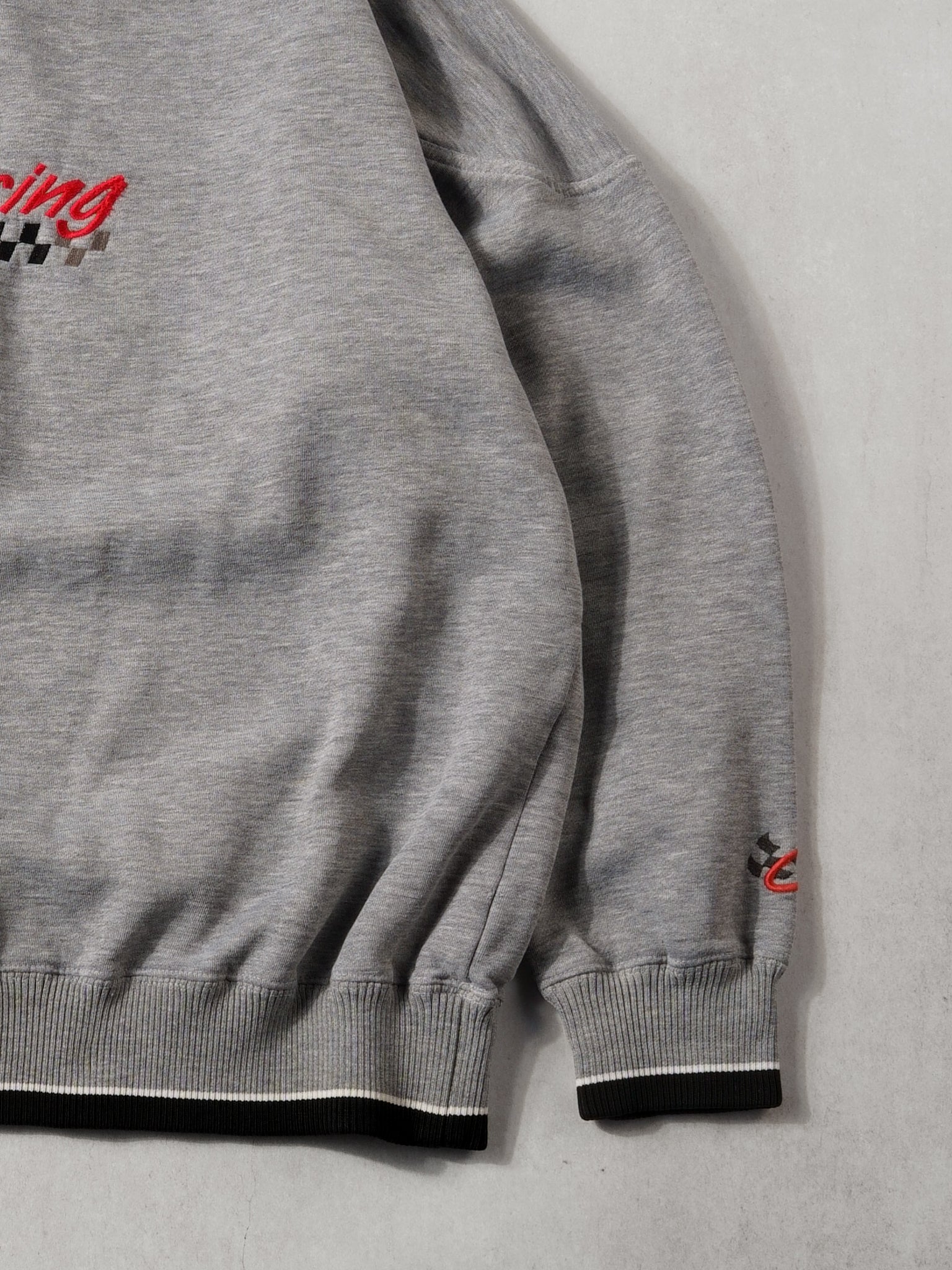 Vintage Y2K Grey Homedepot Racing Crewneck (L/XL)