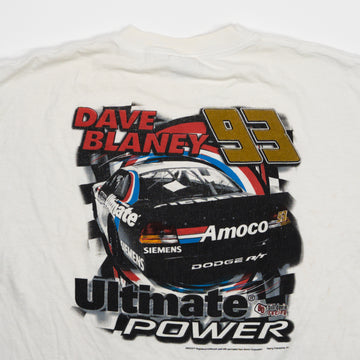 Vintage White Dave Blane 93 Racing Tee (M) | Rebalance Vintage.
