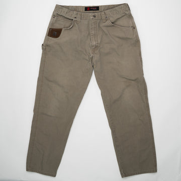 Vintage Beige Wrangler Riggs Workwear Pants (34) | Rebalance Vintage.