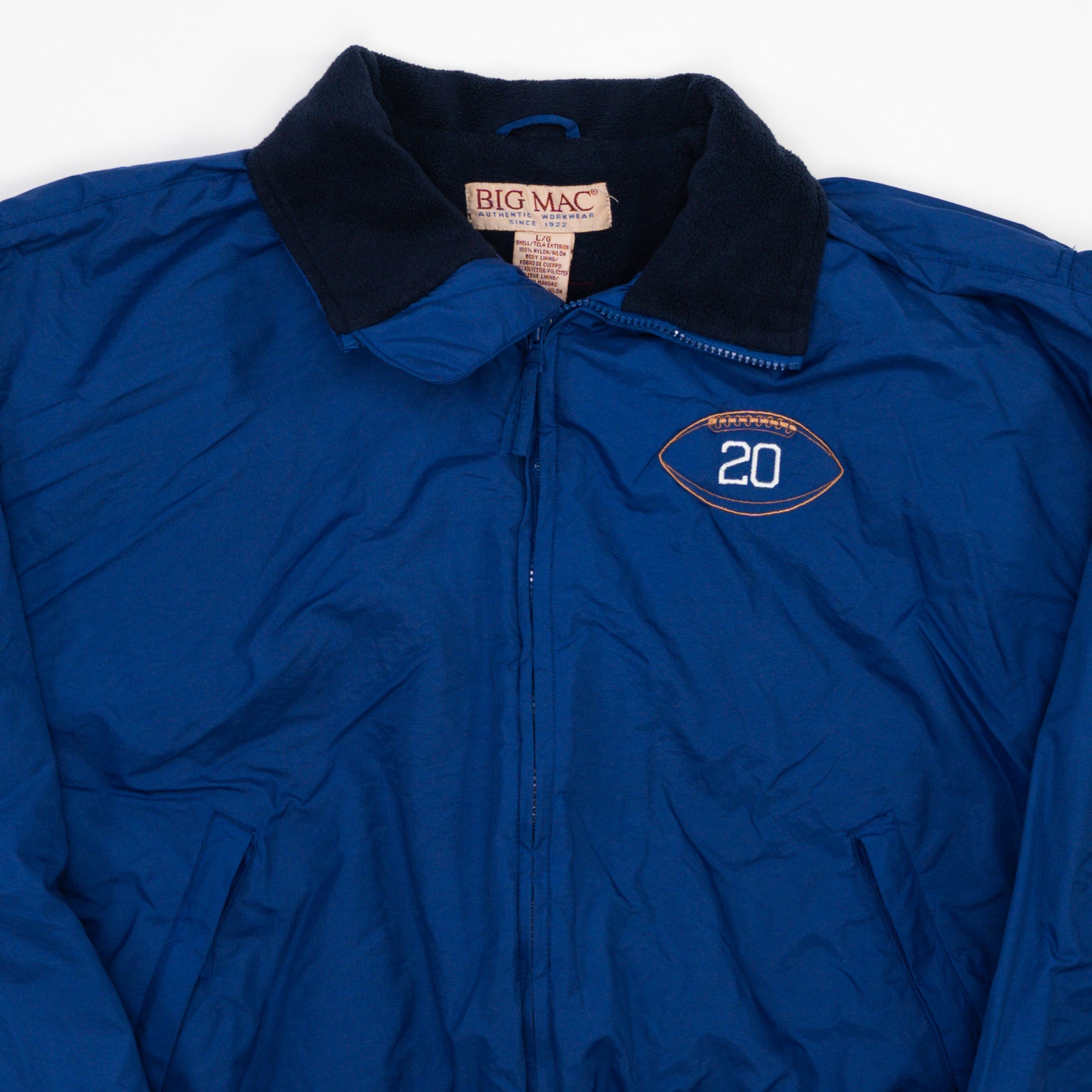 Vintage Blue North Penn Panthers Football Insulated Bomber (L)