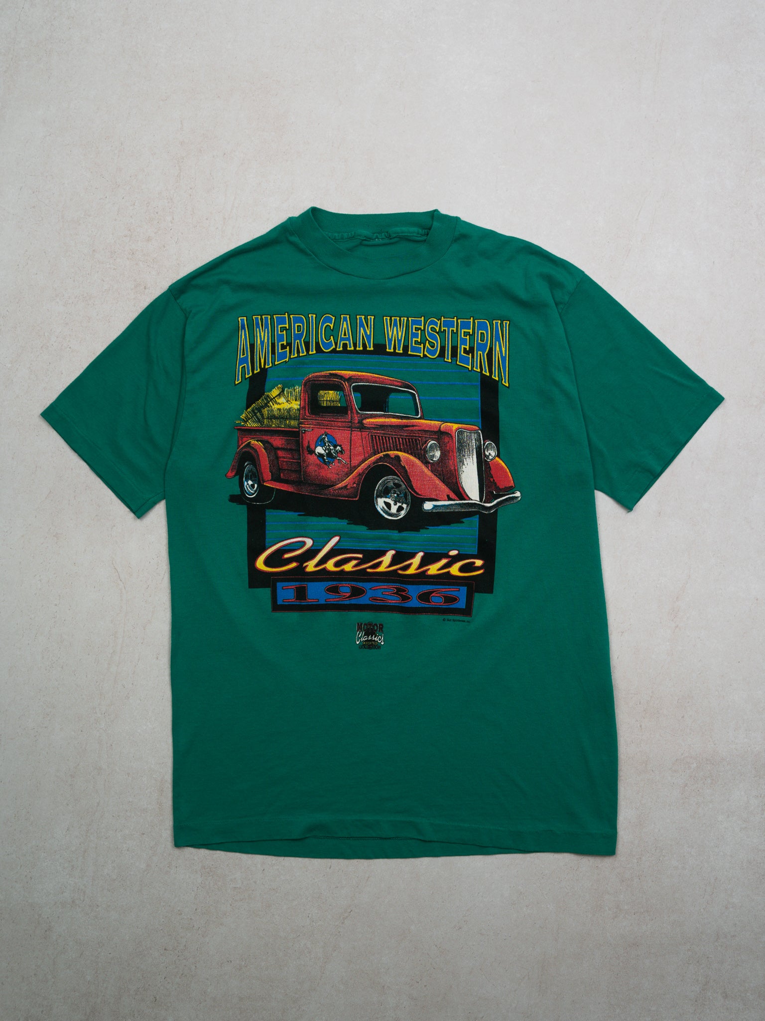 Vintage Green American Western Classic 1936 Tee (M)