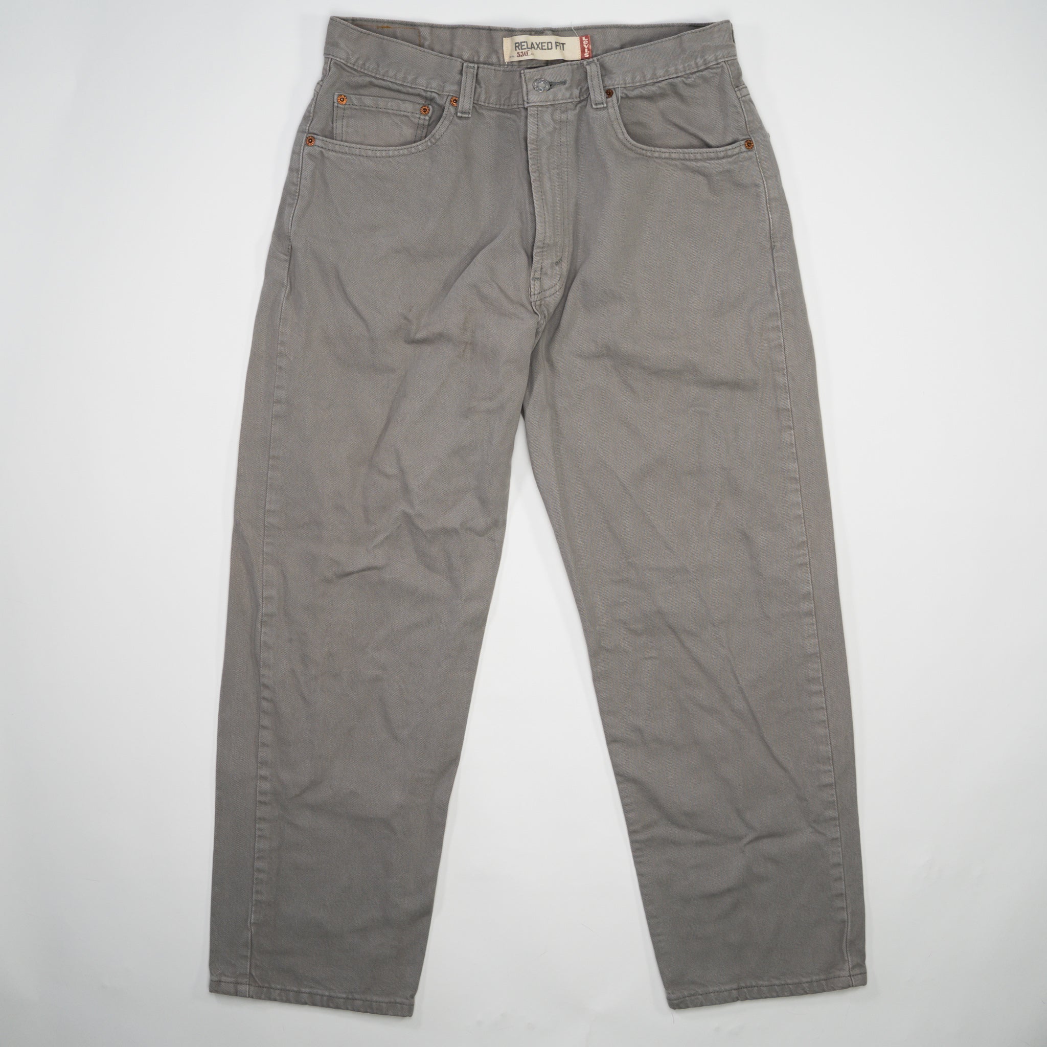 Vintage Grey 550 Levi Relax Fit Jeans (34 x 29)
