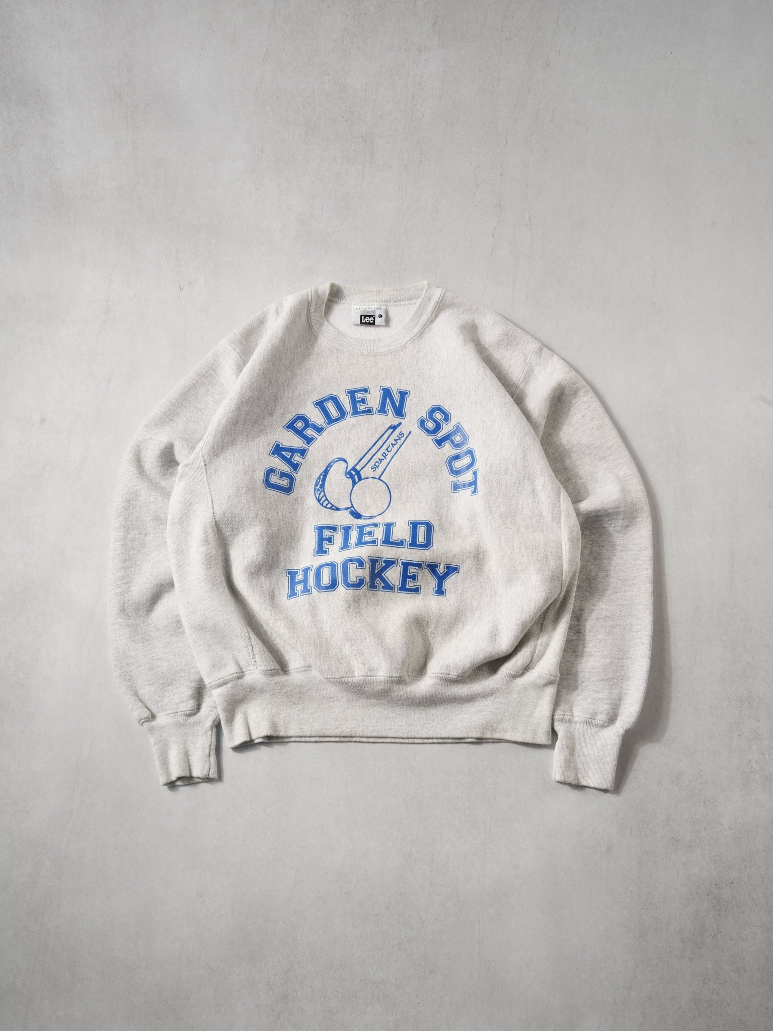 Vintage 90s Grey and Blue Spartans Field Hockey Lee's Crewneck (L)
