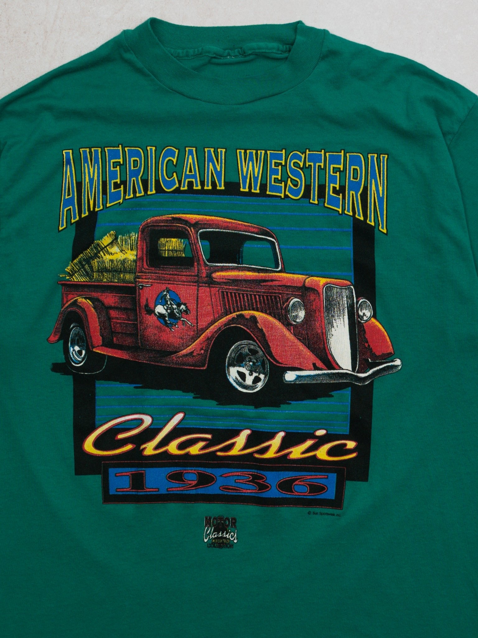 Vintage Green American Western Classic 1936 Tee (M)