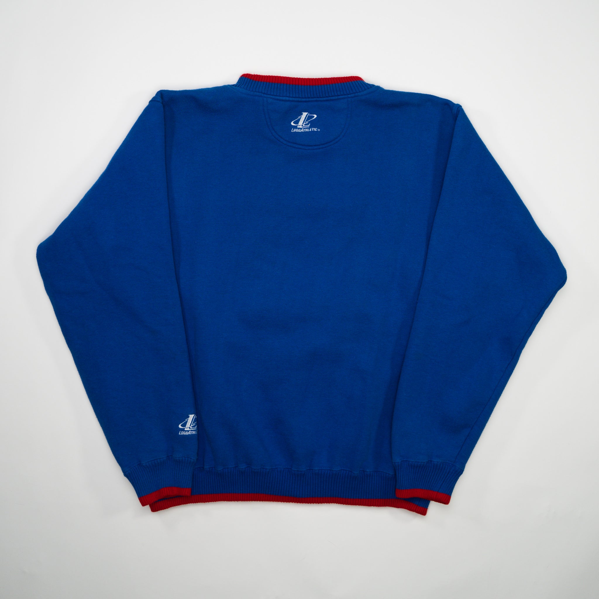 Vintage Blue + Red New England Patriots NFL Proline Crewneck (L)