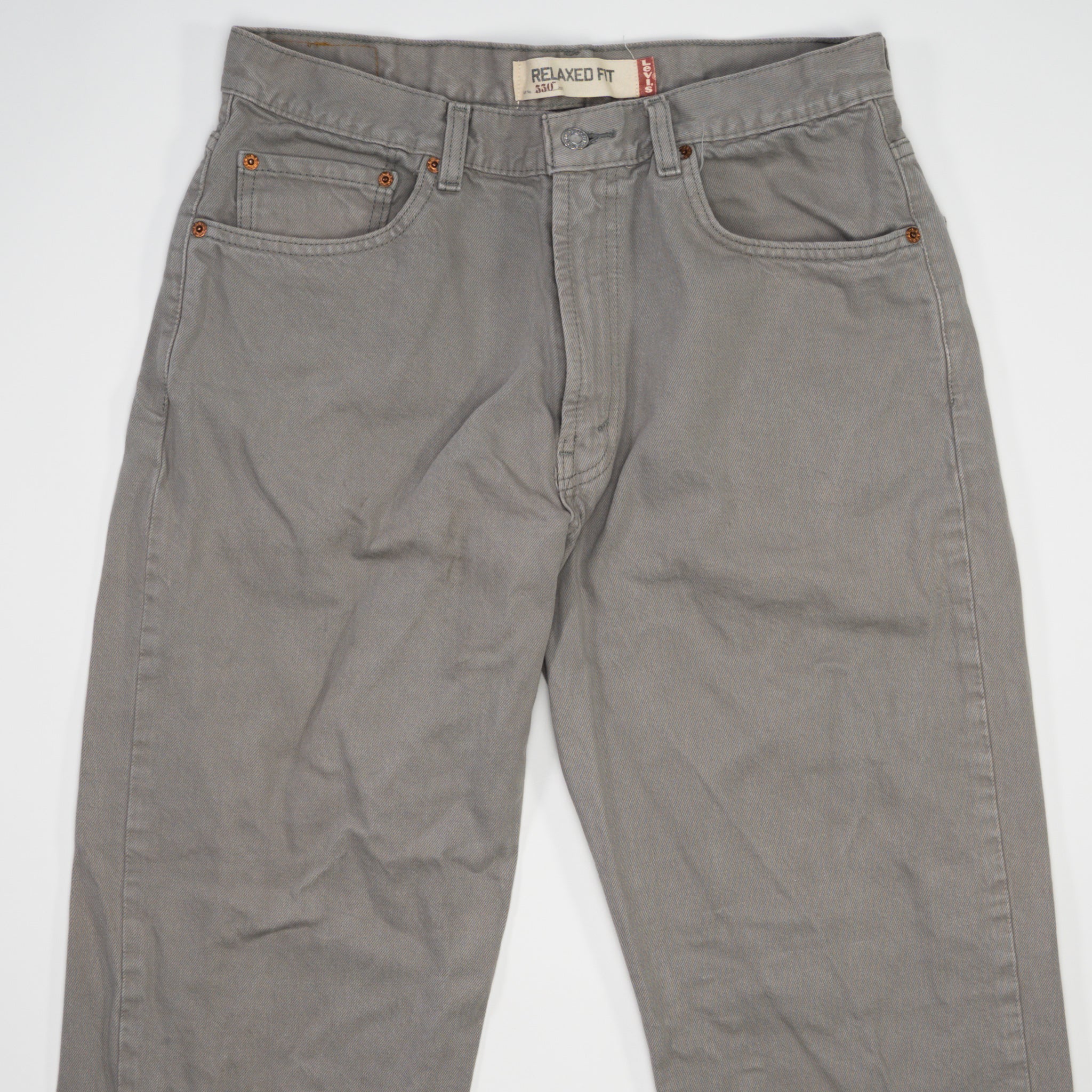 Vintage Grey 550 Levi Relax Fit Jeans (34 x 29)
