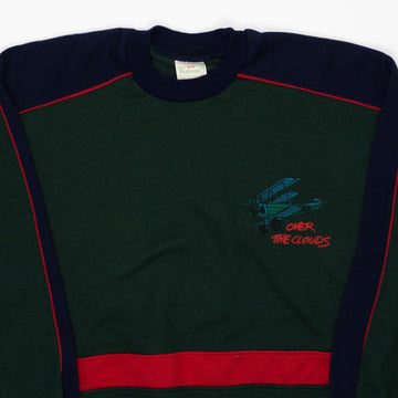 Vintage 80s Over the Clouds Tricolor Crewneck (L) | Rebalance Vintage.