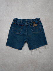 Vintage Rugged Dark Blue Wrangler Denim Shorts (32 x 6)