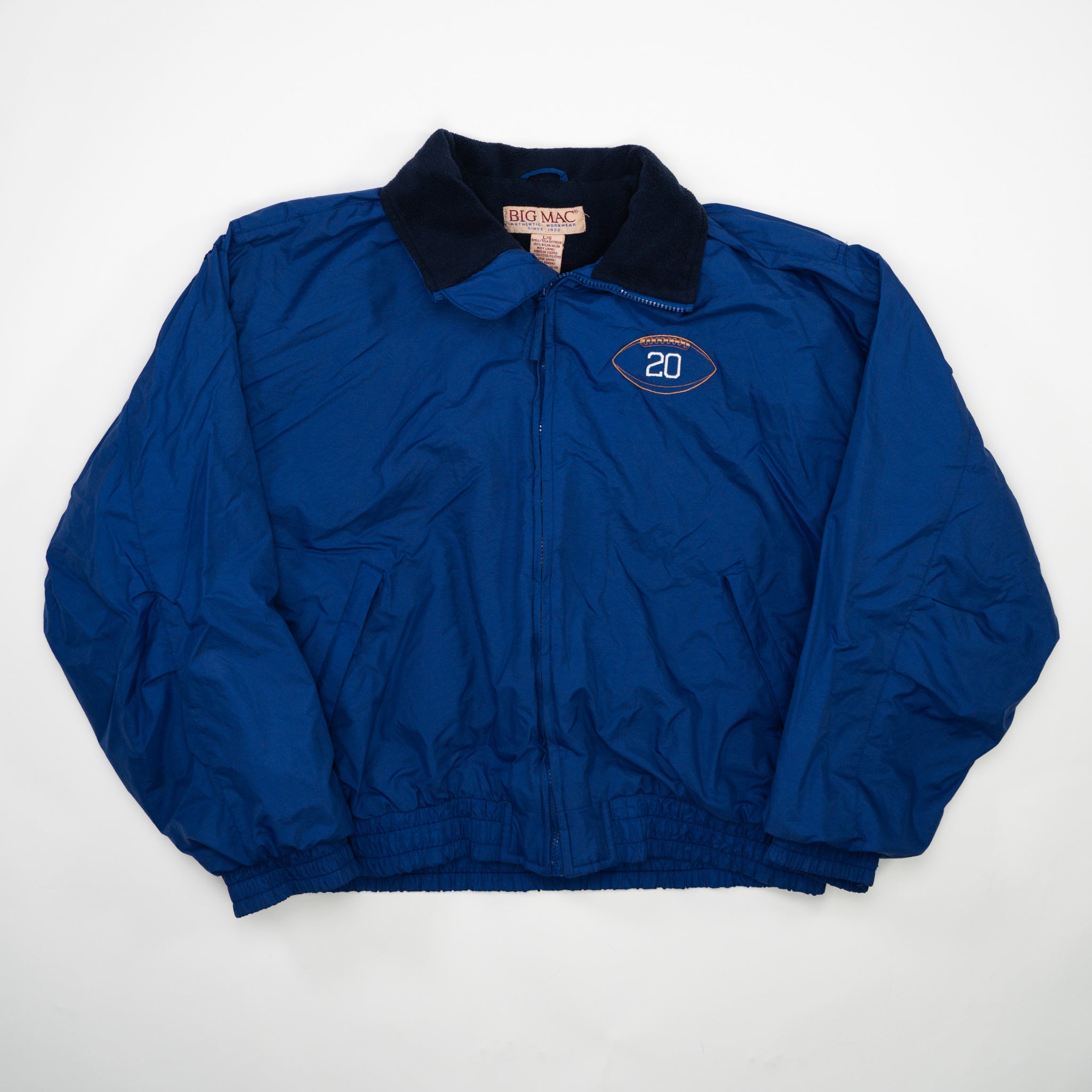 Vintage Blue North Penn Panthers Football Insulated Bomber (L)
