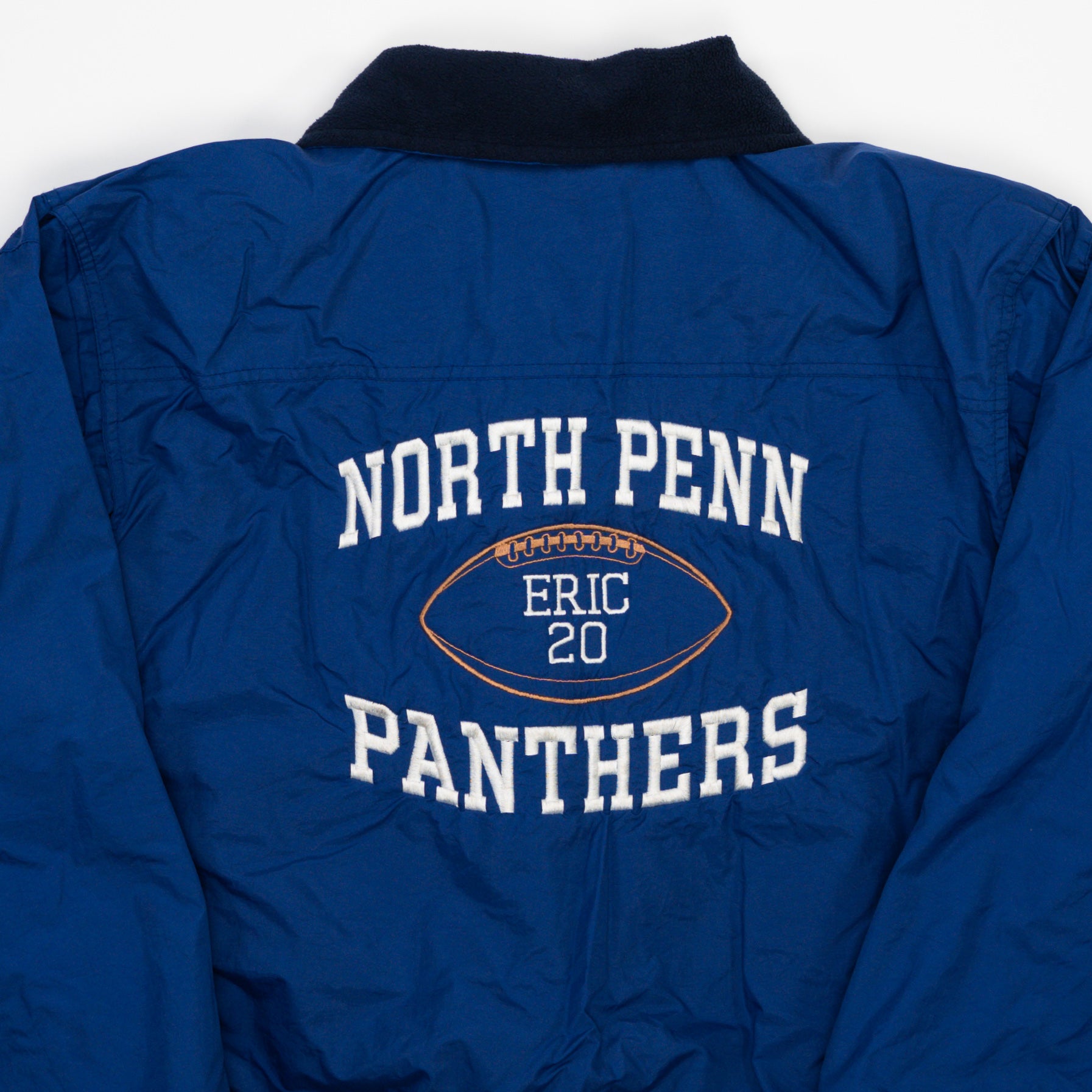 Vintage Blue North Penn Panthers Football Insulated Bomber (L)