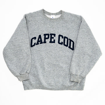 Vintage 90s Grey Cape Cod Spell Out Crewneck (M) | Rebalance Vintage.
