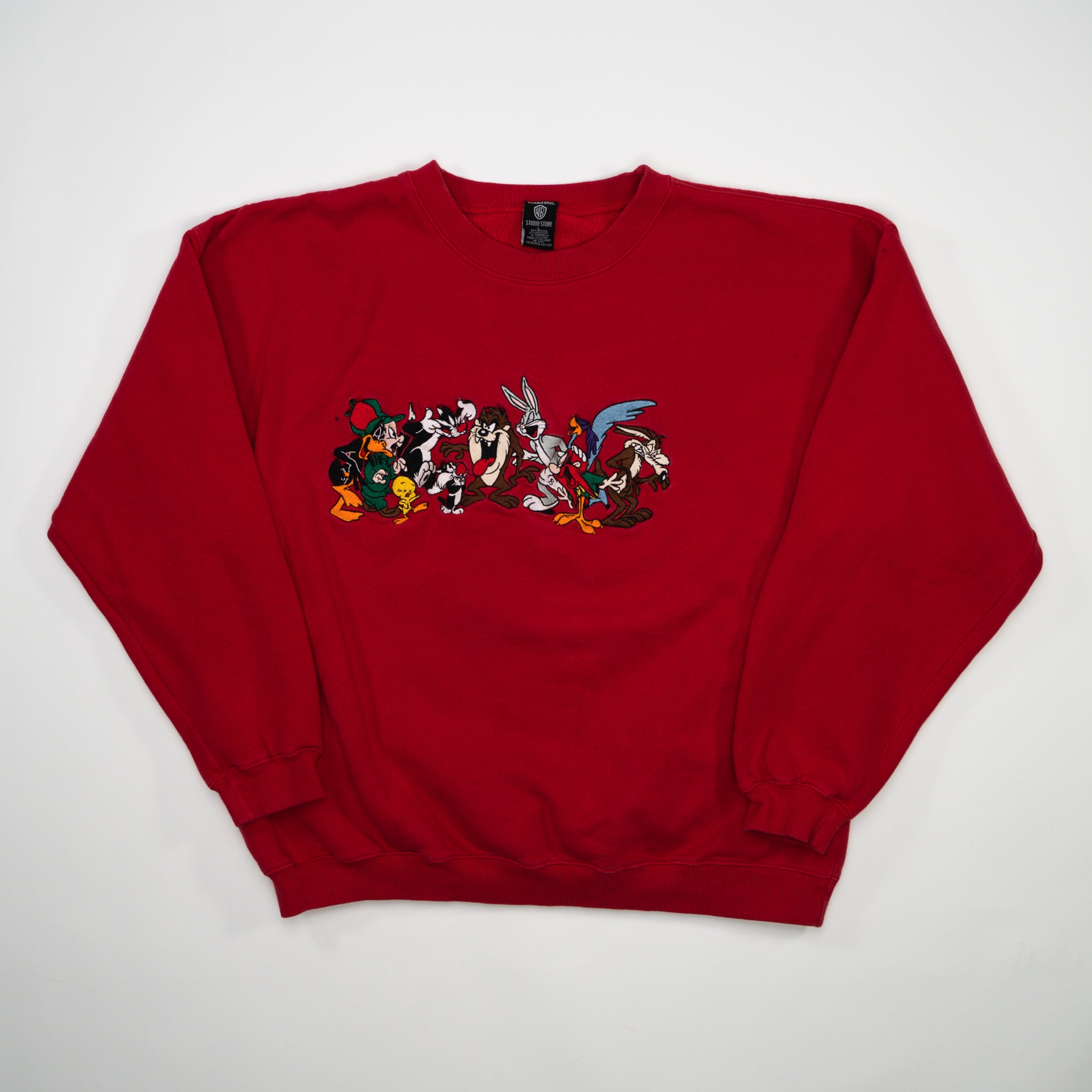 Vintage 90s Red Looney Tunes Warner Bros Crewneck (L)