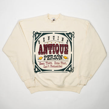 Vintage '92 Geniune Antique Person Crewneck (L) | Rebalance Vintage.