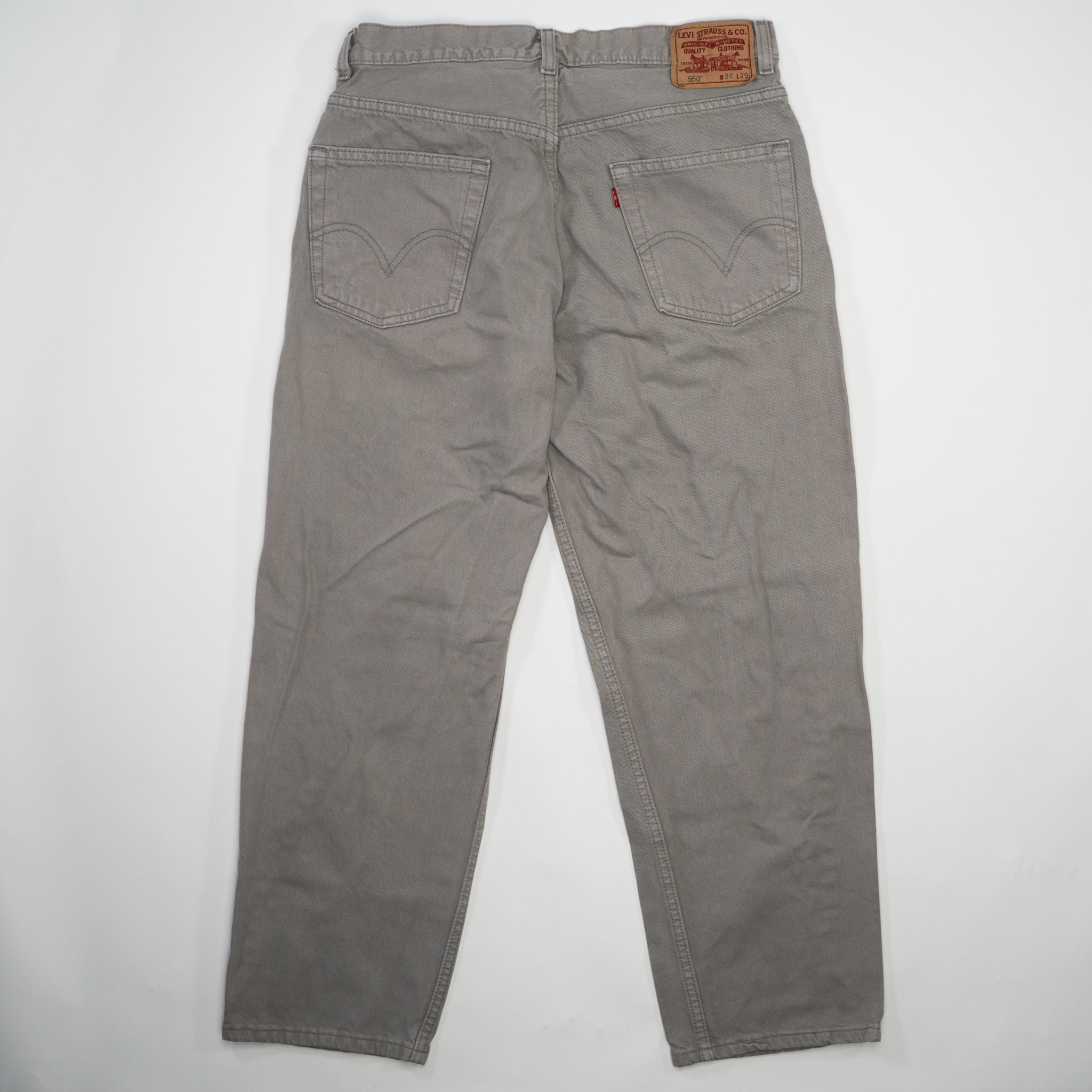Vintage Grey 550 Levi Relax Fit Jeans (34 x 29)