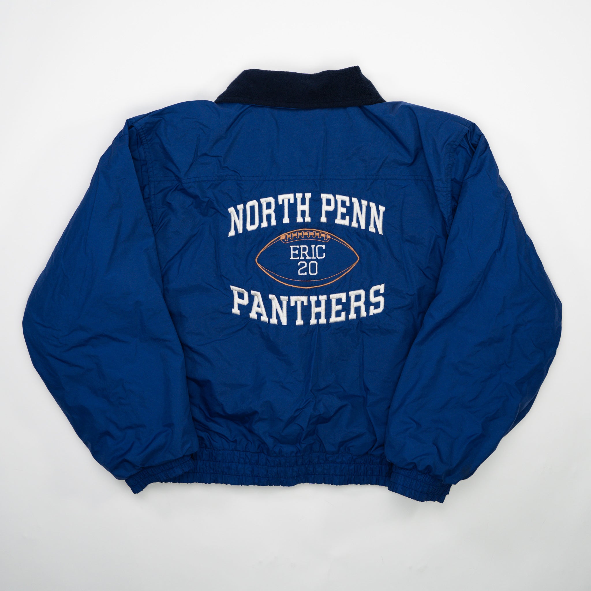 Vintage Blue North Penn Panthers Football Insulated Bomber (L)