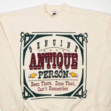 Vintage '92 Geniune Antique Person Crewneck (L) | Rebalance Vintage.