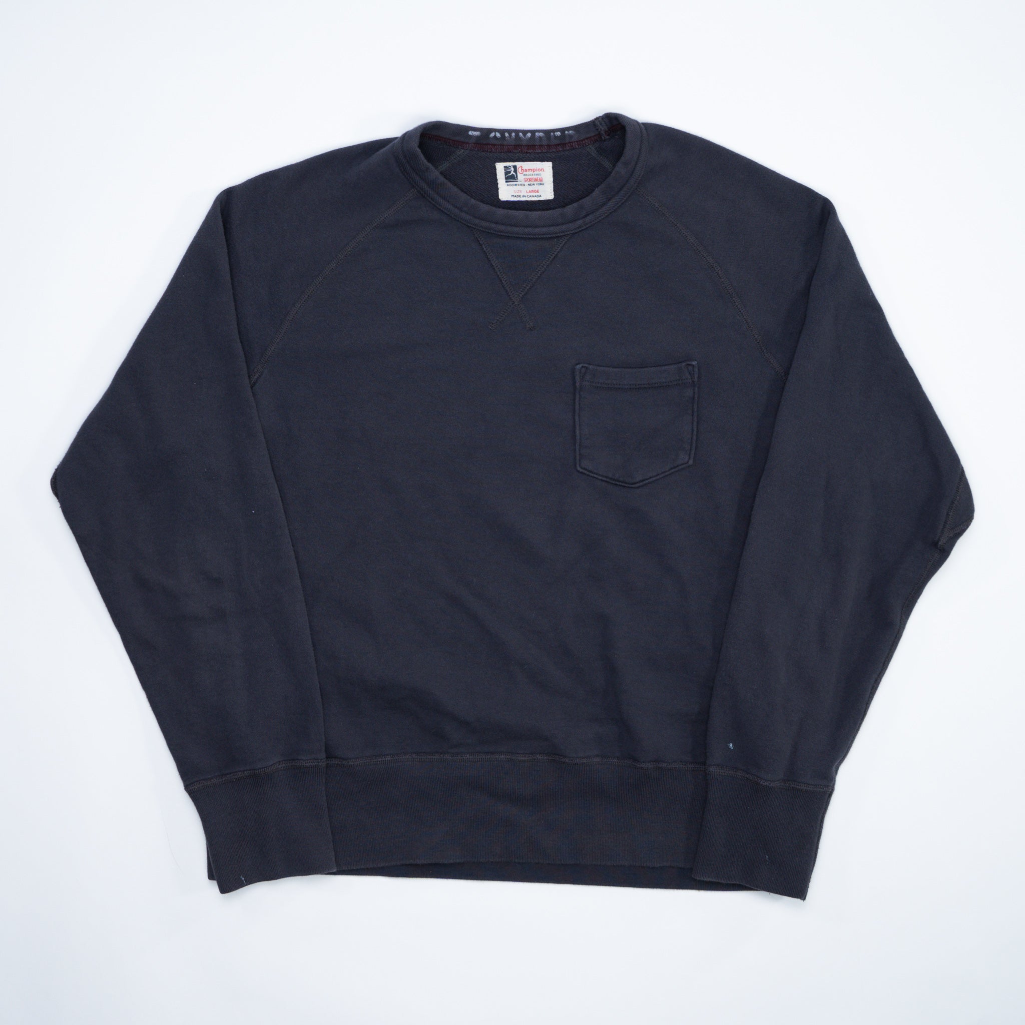 Vintage RARE 1940s Dark Grey Champion Crewneck (M) | Rebalance Vintage.