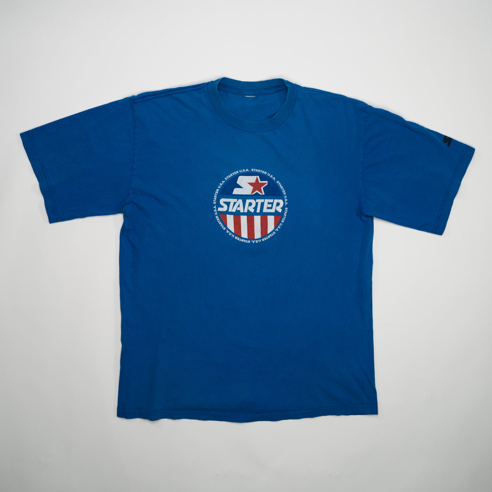 Vintage Blue Starter USA Tee (M/L) | Rebalance Vintage.
