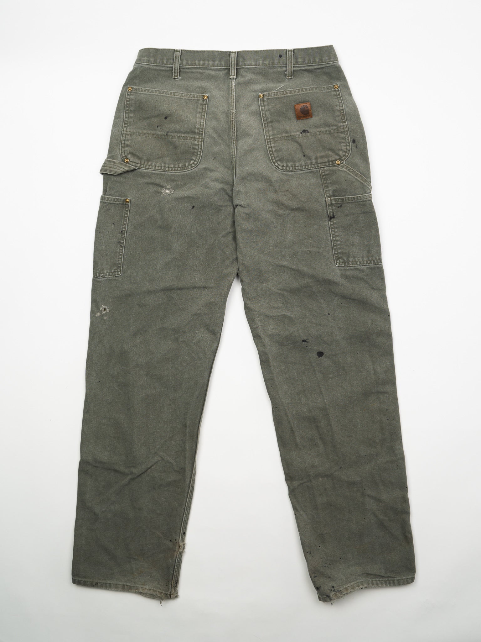 Vintage Rugged Army Green Carhartt Double Knee Cargo Pants (32 x 32)
