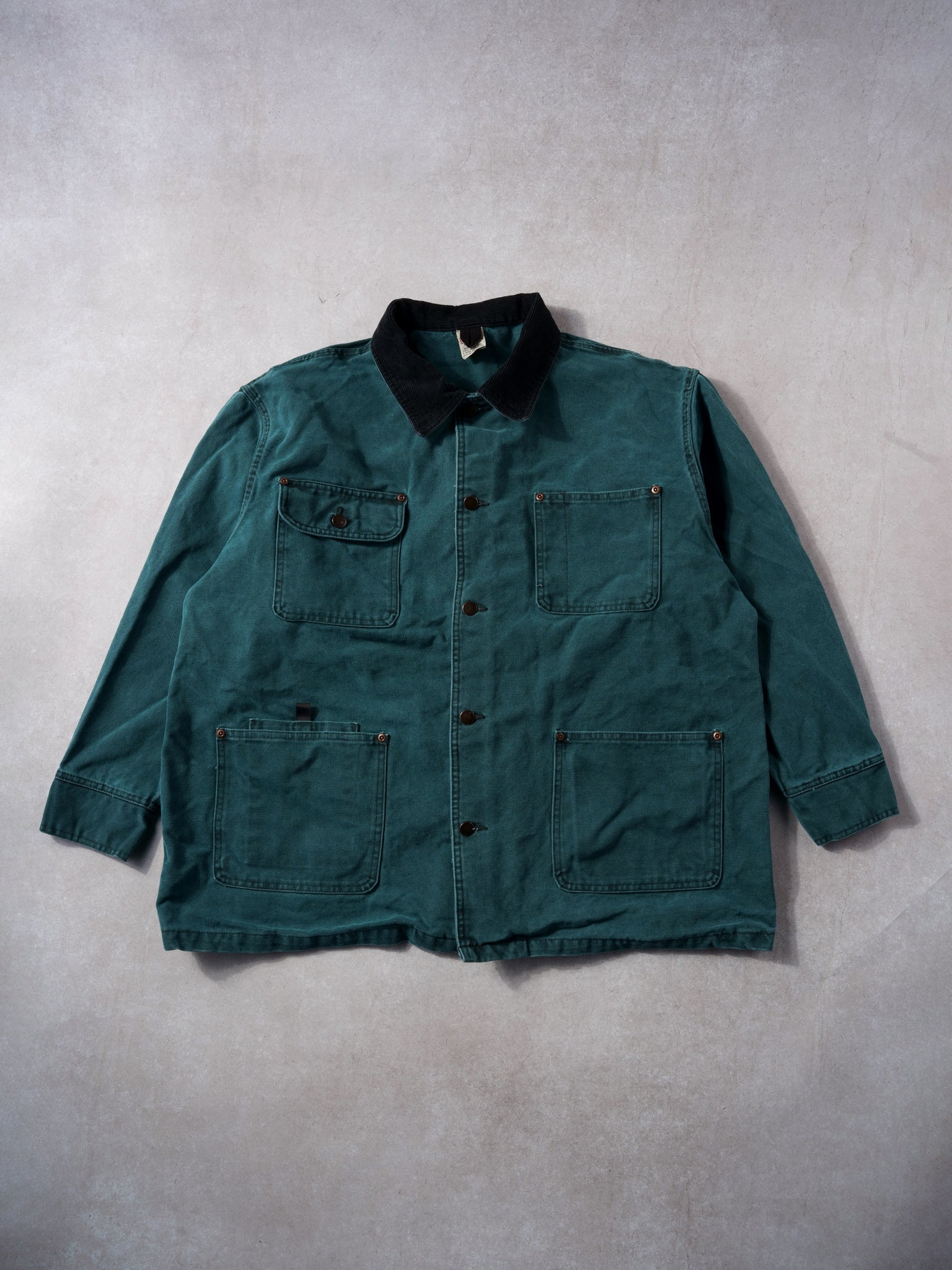 Vintage 80s Aqua and Black Gempler Choir Jacket (XXL)