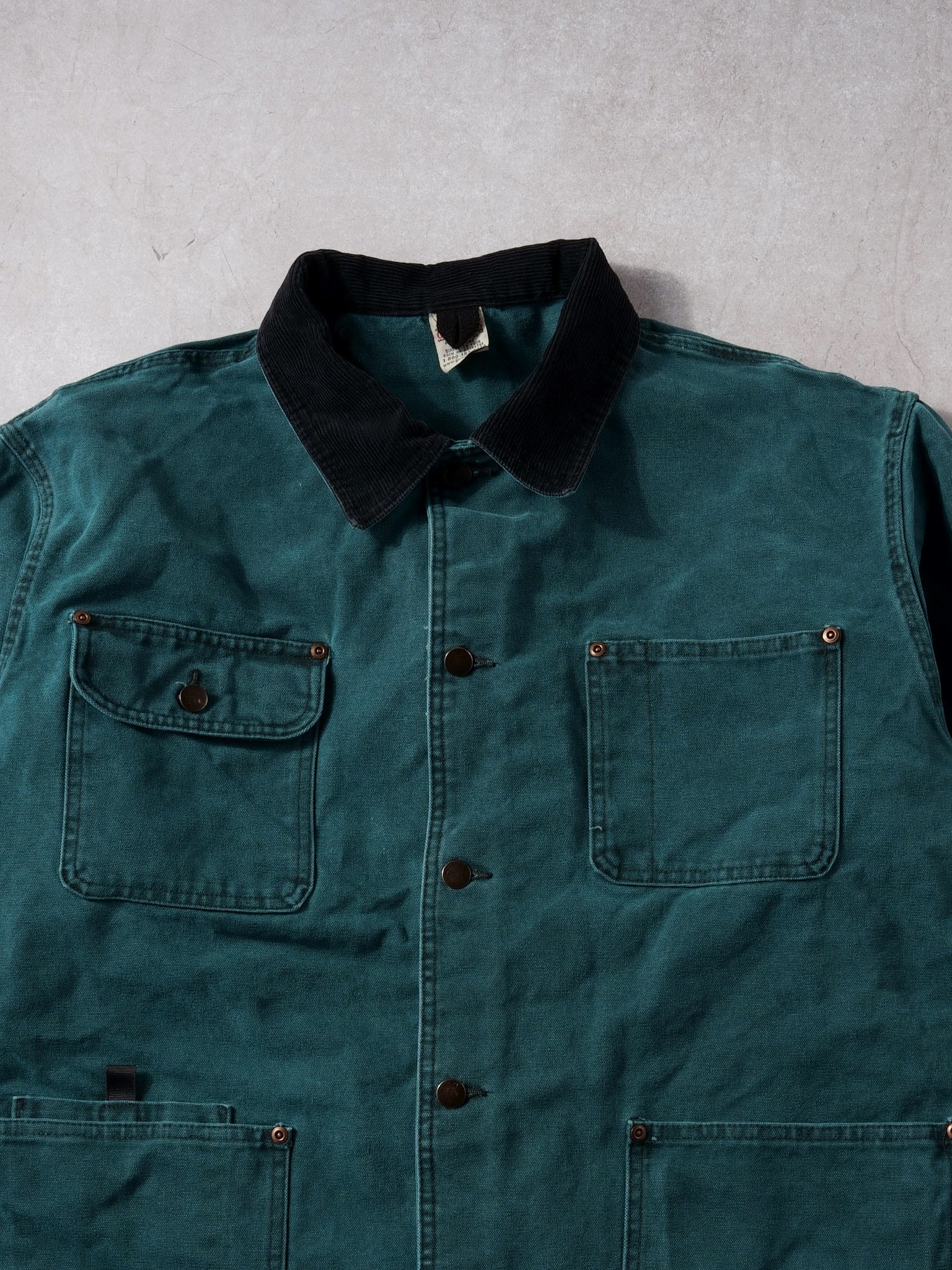 Vintage 80s Aqua and Black Gempler Choir Jacket (XXL)