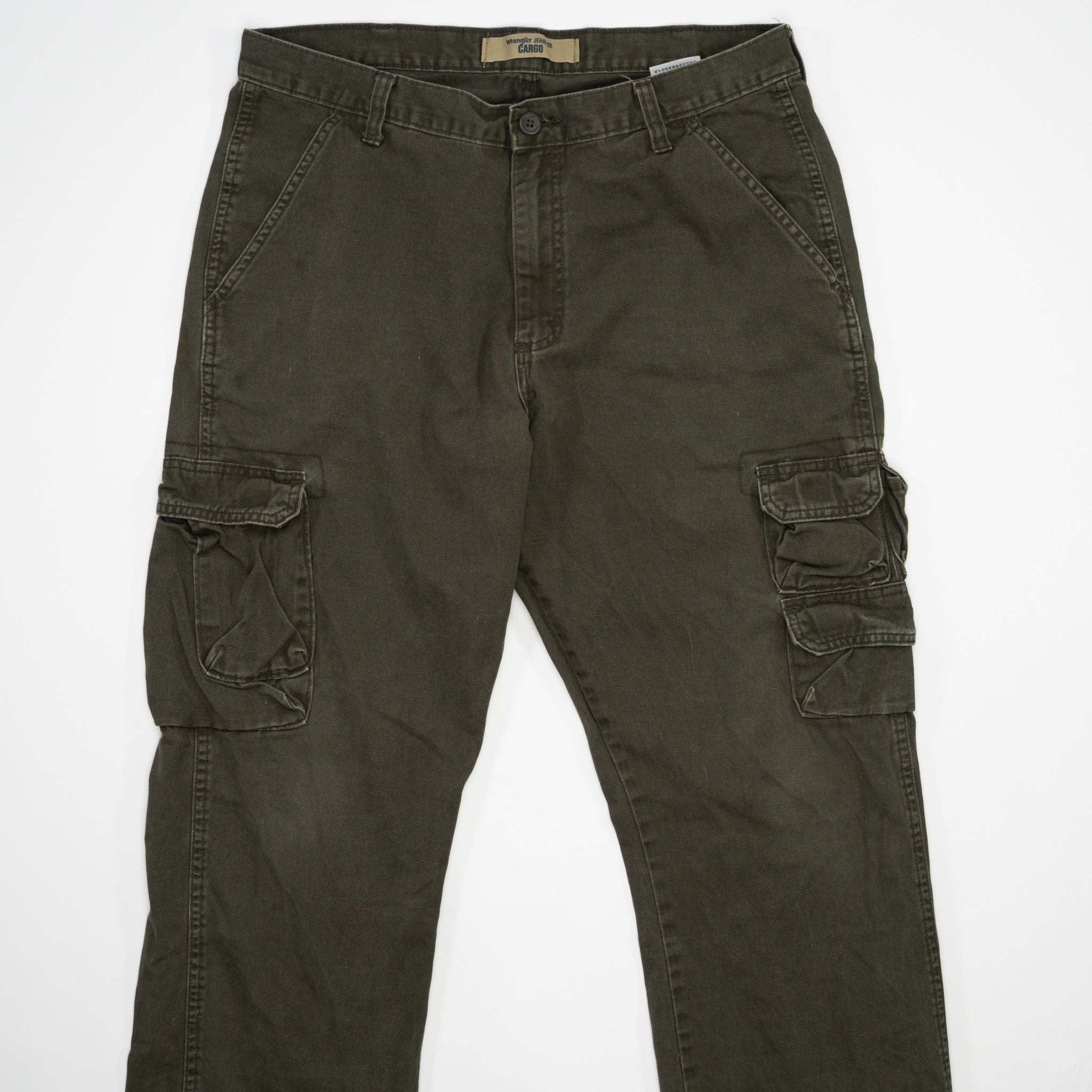 Vintage Army Green Wrangler Cargo Pants (34 x 32)