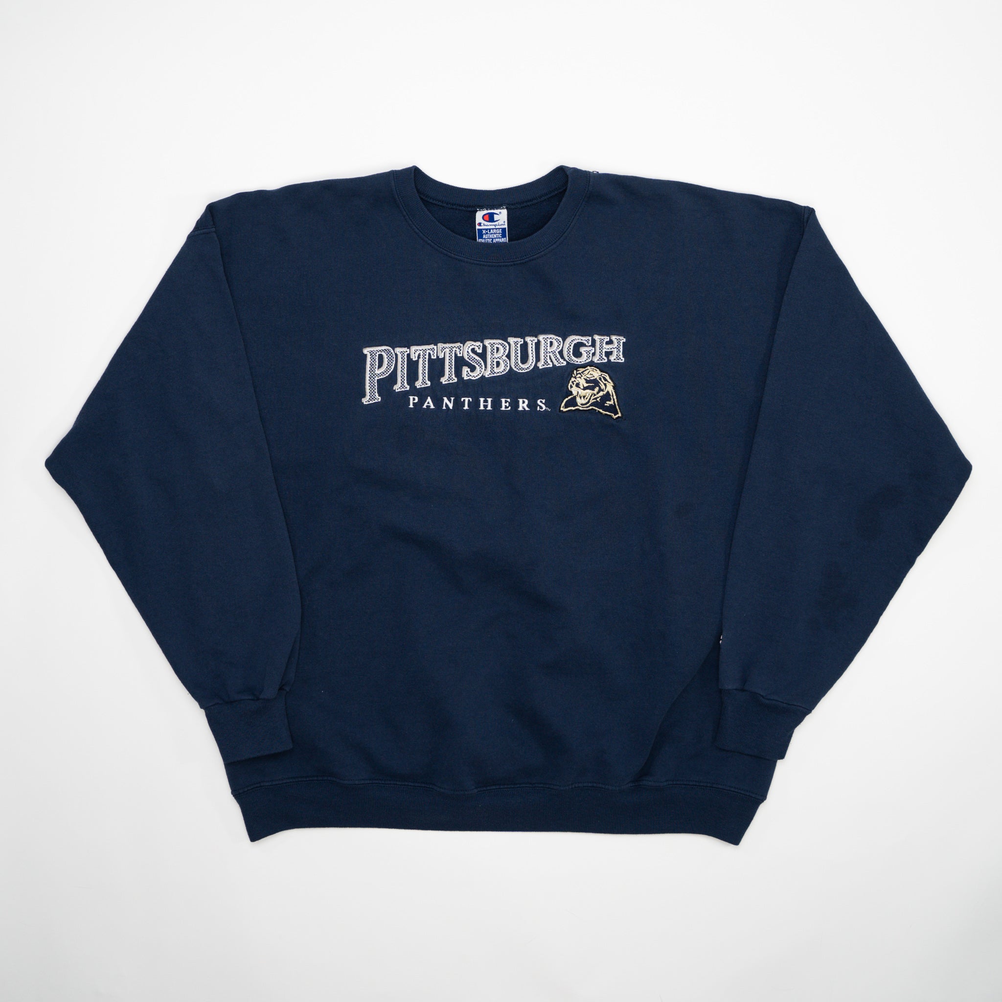 Vintage Blue Pittsburgh Panthers x Champion Crewneck (L) | Rebalance Vintage.