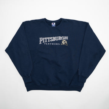 Vintage Blue Pittsburgh Panthers x Champion Crewneck (L) | Rebalance Vintage.