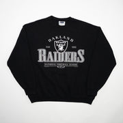 Vintage 90s Black Oakland Raiders NFL Crewneck (L)