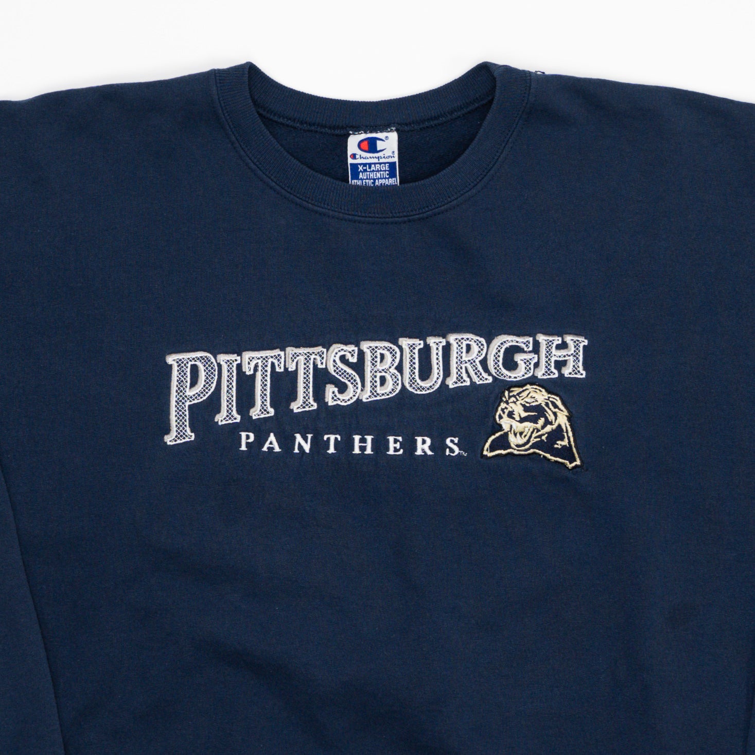Vintage Blue Pittsburgh Panthers x Champion Crewneck (L) | Rebalance Vintage.