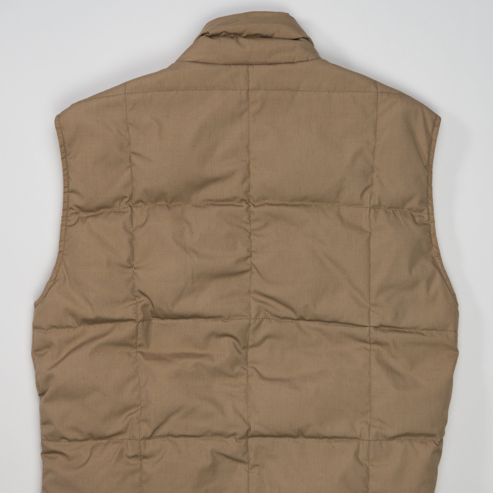 Vintage Beige Eddie Bauer Utility Puffer Vest (M)