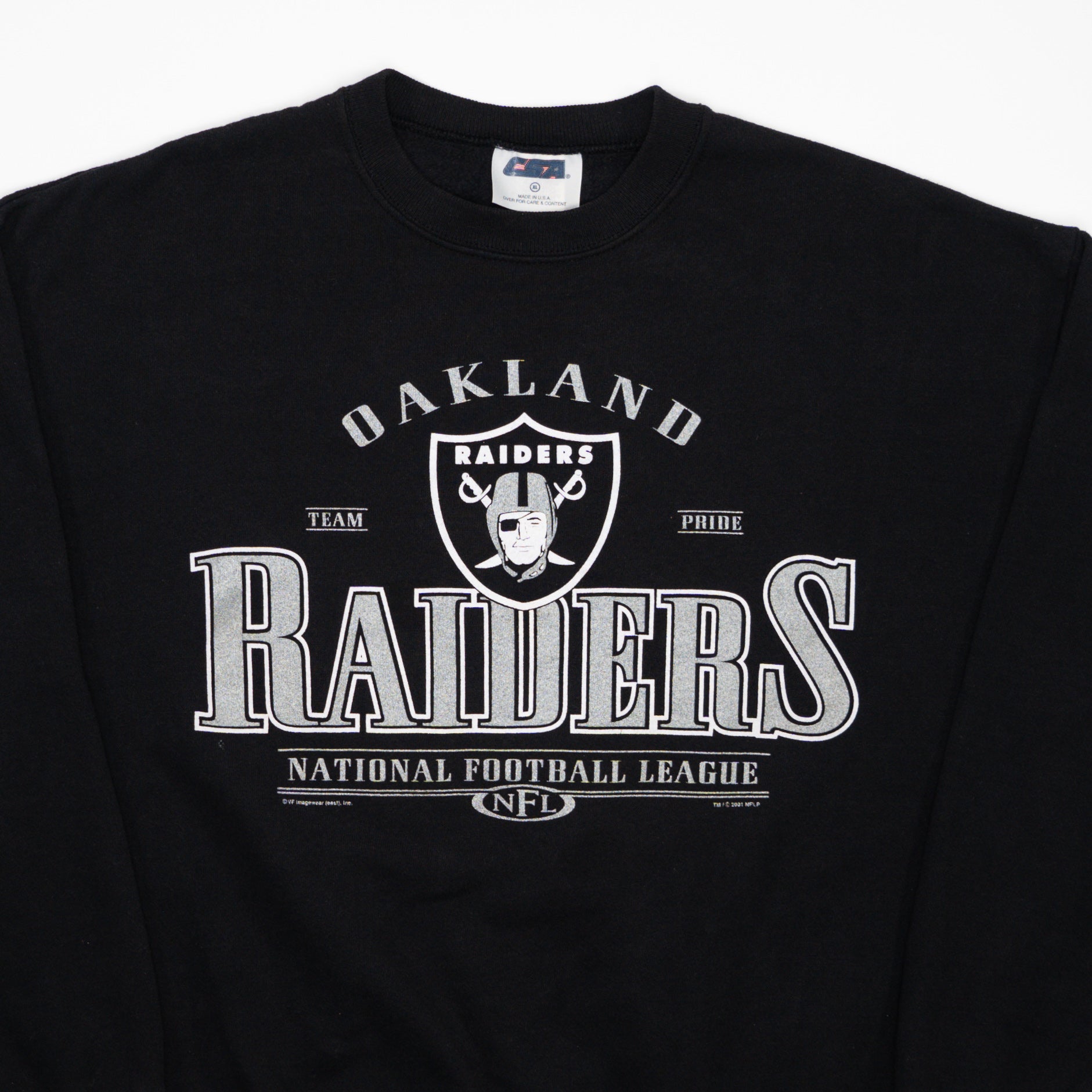 Vintage 90s Black Oakland Raiders NFL Crewneck (L)