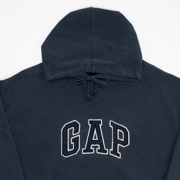 Vintage 90s Navy Gap Spell Out Hoodie (XL/XXL) | Rebalance Vintage.