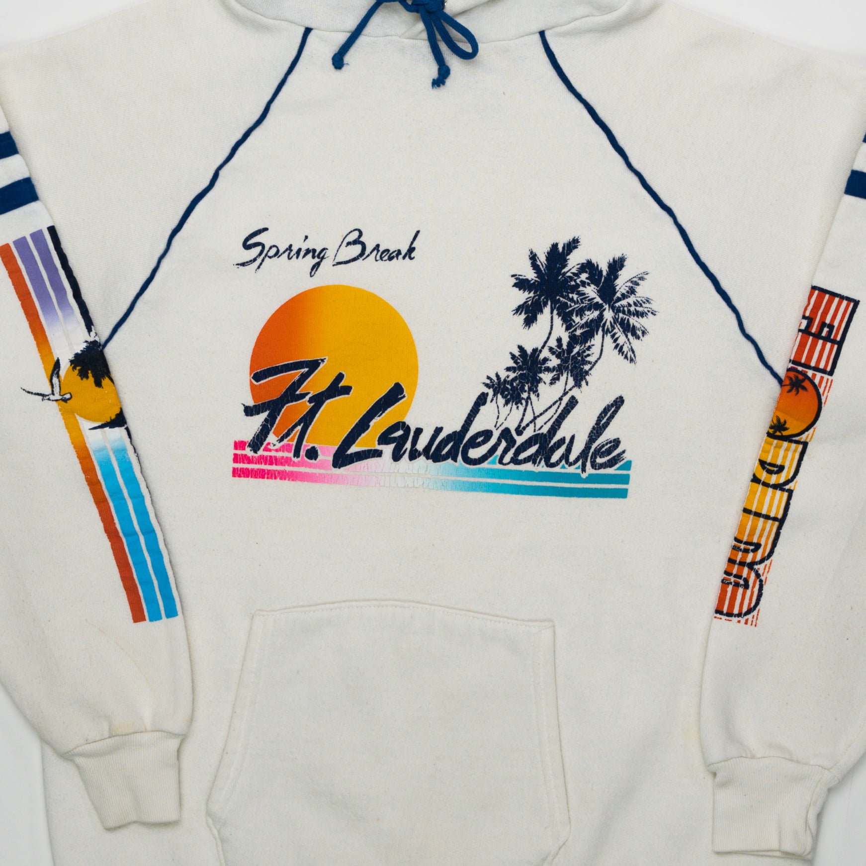 Vintage 80s Ft Lauderdale Spring Beach Hoodie (S/M) | Rebalance Vintage.