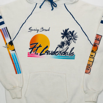 Vintage 80s Ft Lauderdale Spring Beach Hoodie (S/M) | Rebalance Vintage.