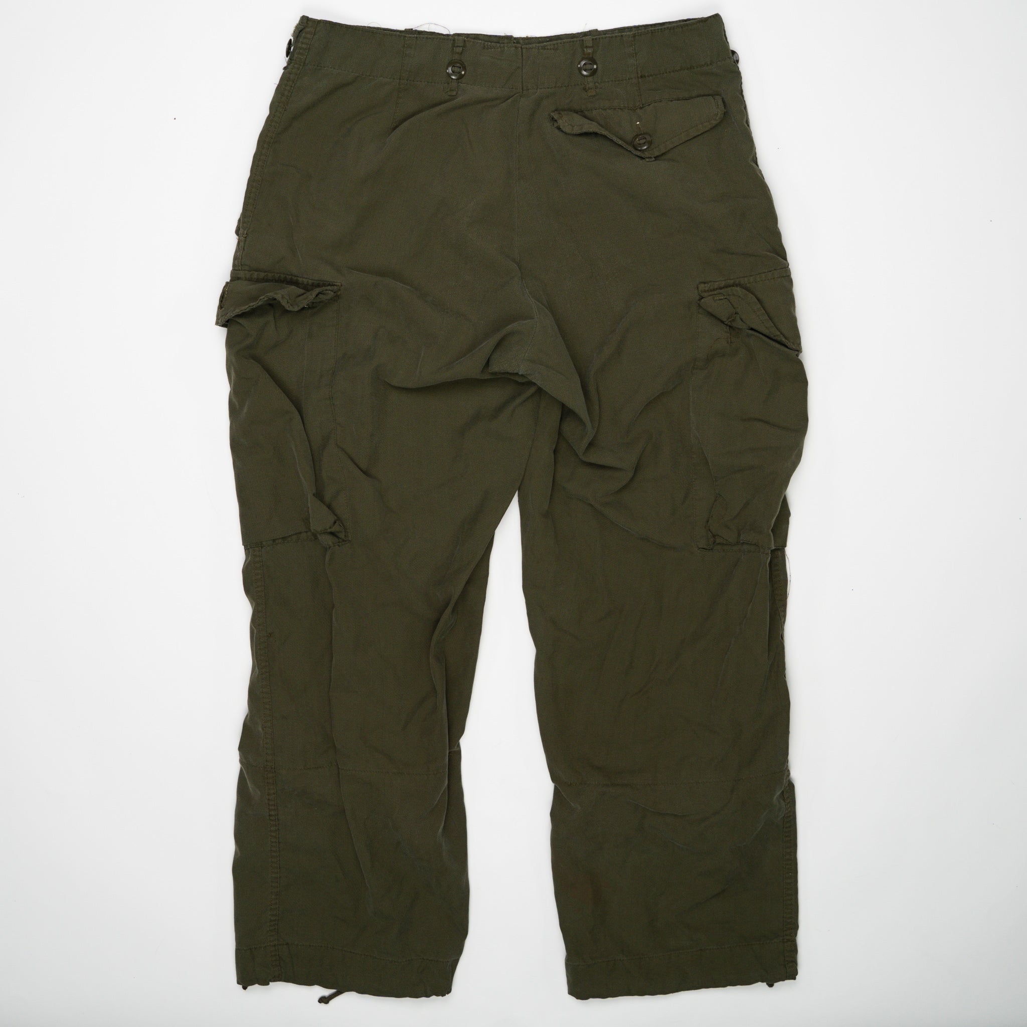 Vintage 80s Green Authentic Army Cargo Pants (30 x 28) | Rebalance Vintage.