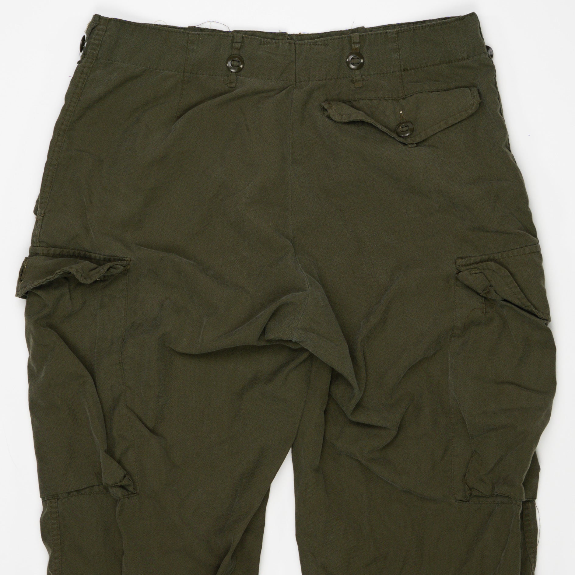 Vintage 80s Green Authentic Army Cargo Pants (30 x 28) | Rebalance Vintage.