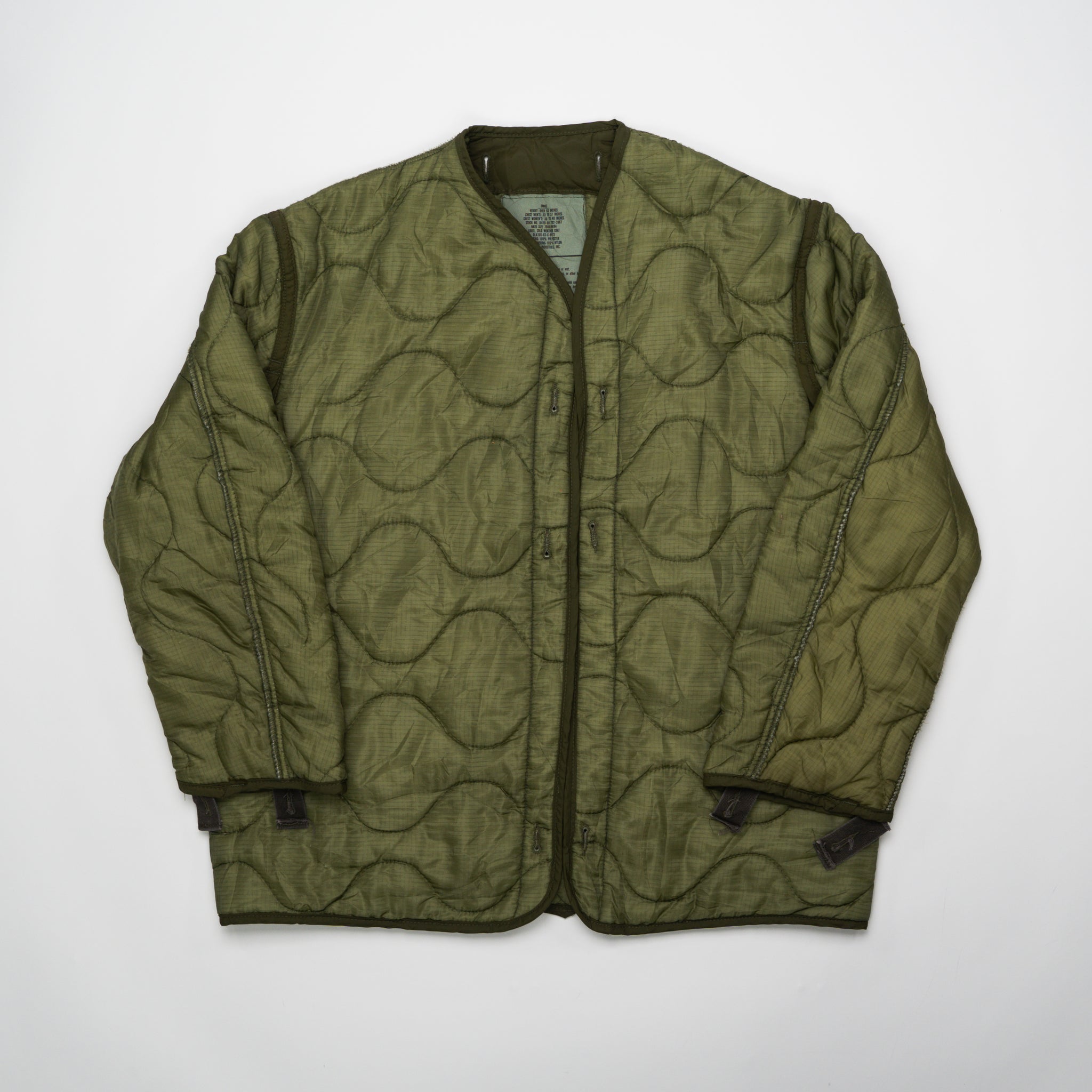 Vintage 80s Green Army Liner Jacket (M) | Rebalance Vintage.