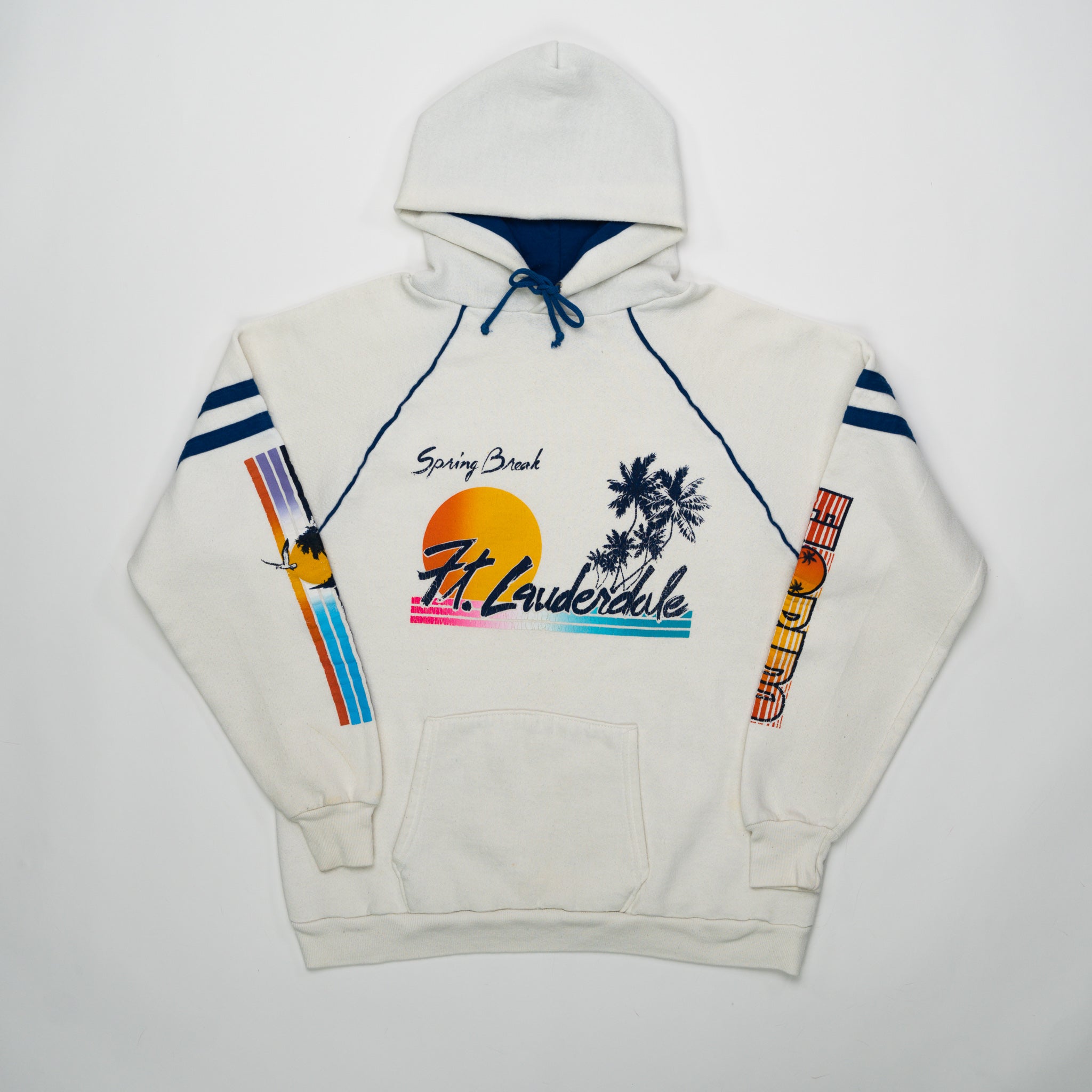 Vintage 80s Ft Lauderdale Spring Beach Hoodie (S/M) | Rebalance Vintage.