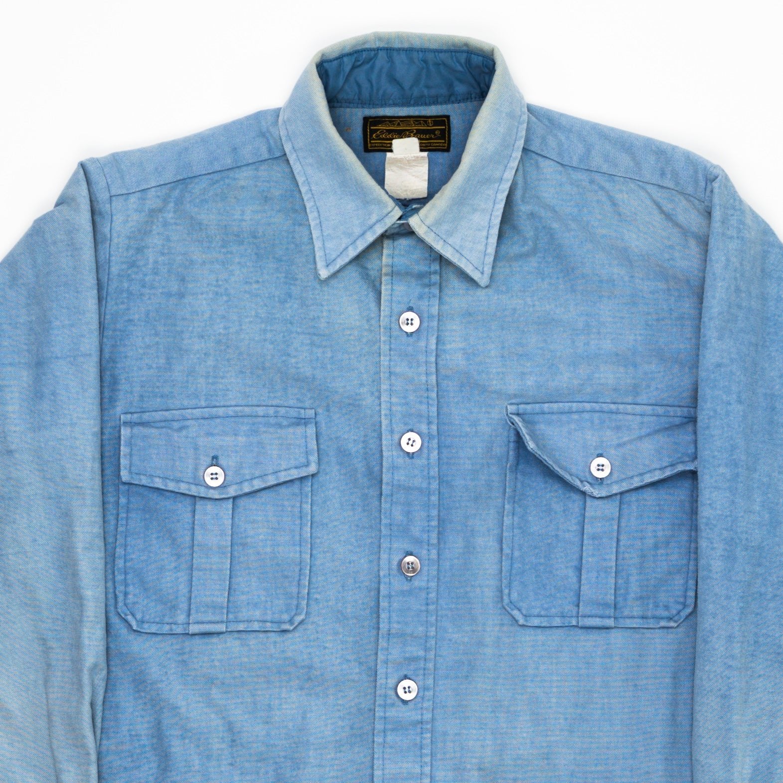 Vintage 90s Eddie Bauer Jean Button Up (M) | Rebalance Vintage.